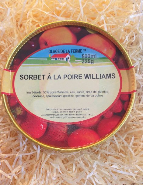 Sorbet à la poire Williams de la Ferme Bidard 500ml